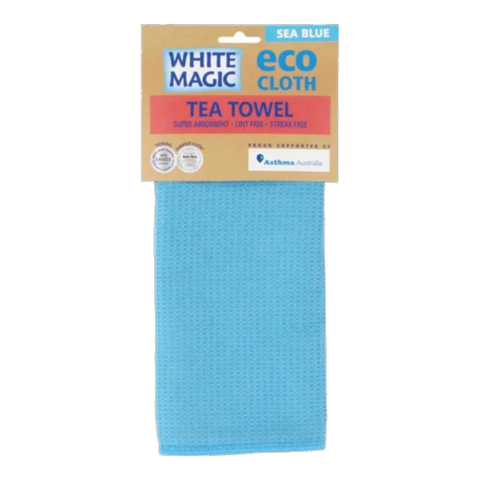 White Magic Tea Towel Sea Blue (1 Pack)