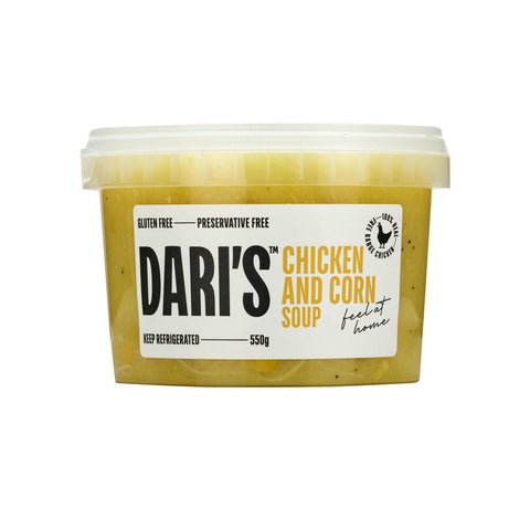 Dari's Chicken & Corn Soup 550g Default Title