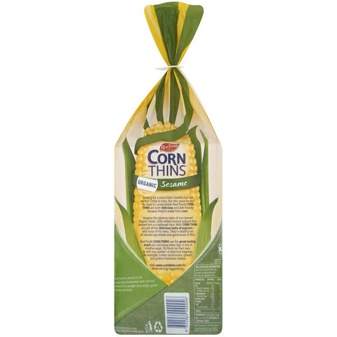 Real Foods Corn Thins Organic Sesame Crispbread Slices 150g Default Title