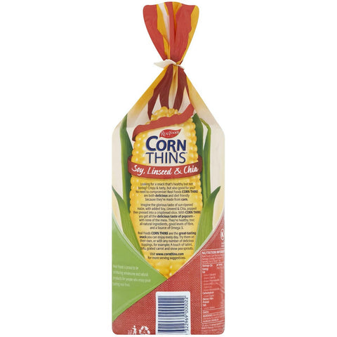 Real Foods Corn Thins Soy And Linseed 150g Default Title