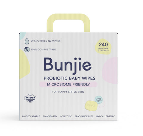 Bunjie Probiotic Baby Wipes 3x80 Default Title